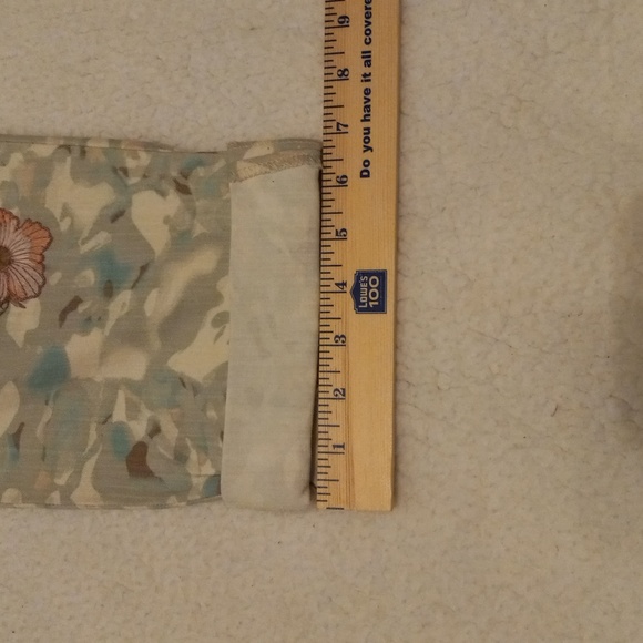 Gloria Vanderbilt Pants 18 Amanda Camouflage Embroidered Flowers Roll Cuff - Picture 10 of 13